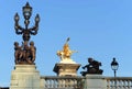 Statues sur le pont Alexandre III Royalty Free Stock Photo